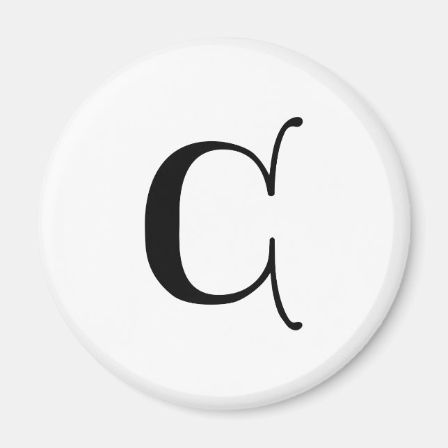 Aimant Lettre C de gothique monogramme en anglais (Devant)
