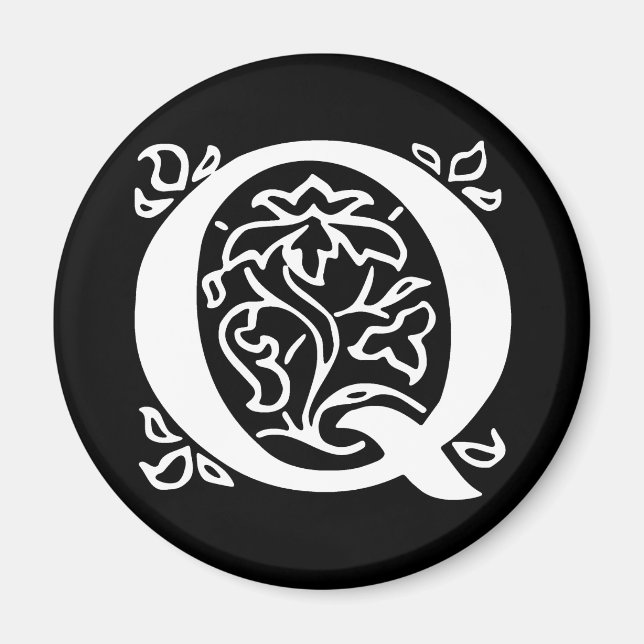 Aimant Lettre chic Q (Devant)