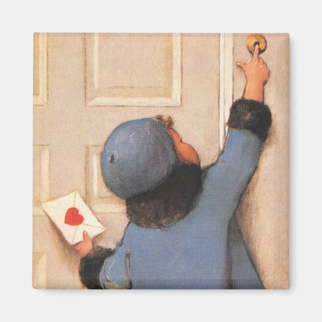 Aimant Lettre d'amour vintage par Jessie Willcox Smith (Devant)