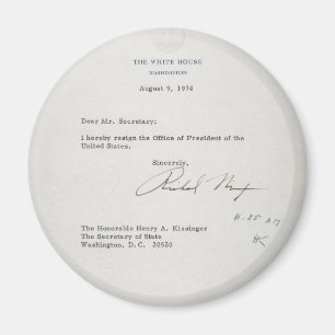 Aimant Lettre de démission du Président Richard M. Nixo