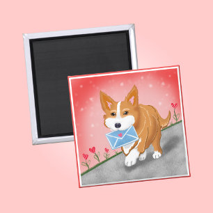 Aimant Lettre de doux cœur livrée par Corgi 