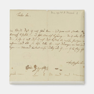 Aimant Lettre de Mozart à un franc-maçon, janvier 1786
