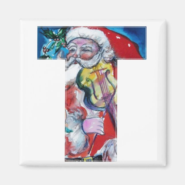 AIMANT LETTRE DE NOËL / PÈRE NOËL AVEC MONOGRAM DE VIOLON (Devant)