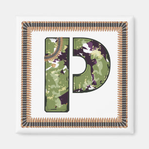 Aimant Lettre de style militaire de P