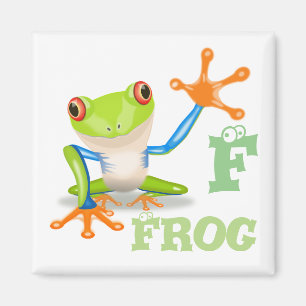 Aimant Lettre F pour l'aimant des enfants de grenouille