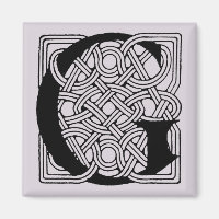 Lettre G Monogramme Nœud Celtique Vintage