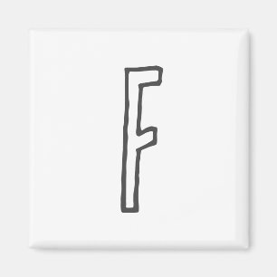 AIMANT LETTRE INITIALE GRECQUE ET BLANC MONOMOBILE PLAINE