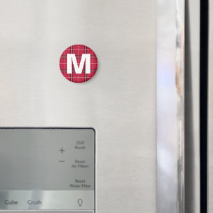 Aimant LETTRE INITIALE MONOGRAPHIQUE PLAN Rouge ACIER D'A