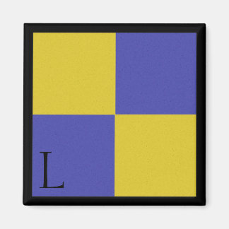 Aimant Lettre L de l'alphabet magnétique du drapeau nauti