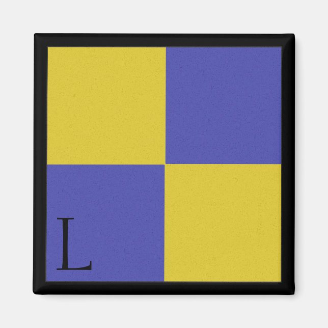 Aimant Lettre L de l'alphabet magnétique du drapeau nauti (Devant)