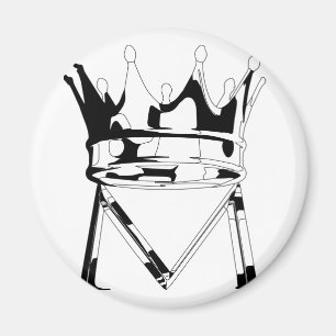 AIMANT LETTRE MAJUSCULE M AVEC NOIR ET BLANC DE LA COURON