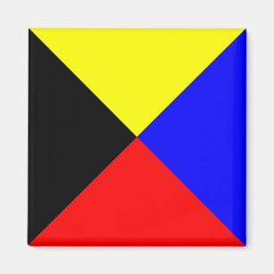 Aimant Lettre nautique Z (zoulou) de signe d'alphabet de