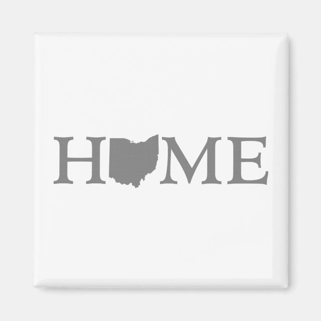 Aimant LETTRE Ohio FORME BOUCHON Accueil Ohioan Word Art (Devant)