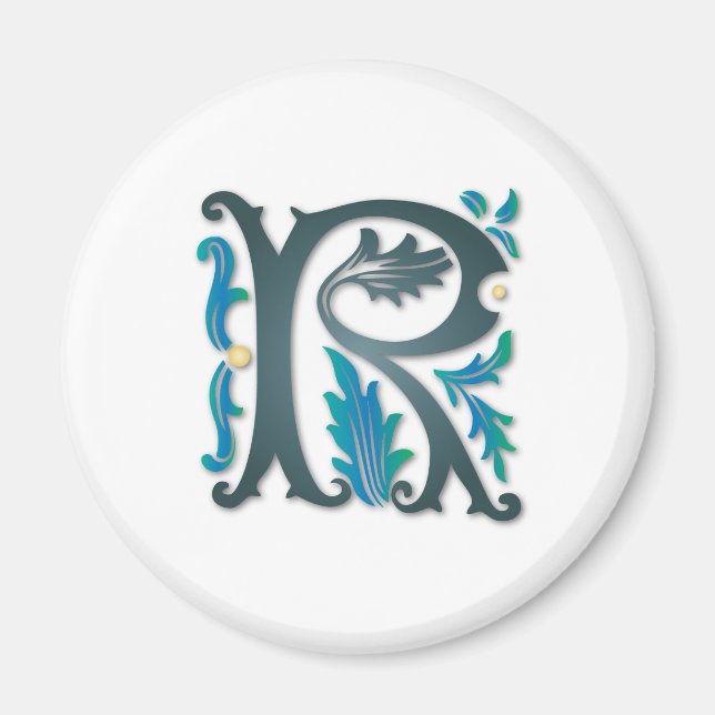 Aimant Lettre R monogramme (Devant)