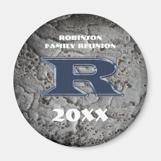 Aimant Lettre Russe de Réunion de famille Keepsaké R Mono (Devant)