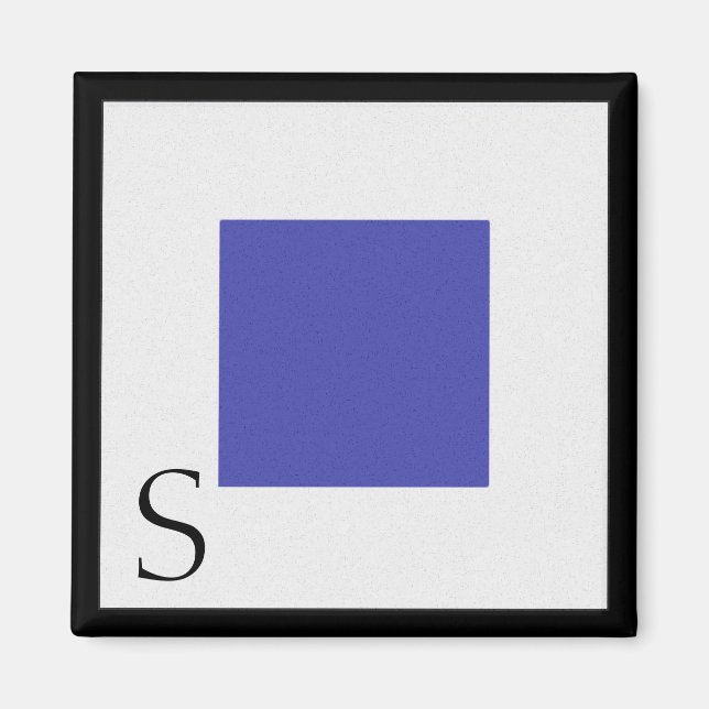 Aimant LETTRE S D'Alphabet À Drapeau Nautique (Devant)