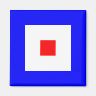 Aimant LETTRE SIGNE D'ALPHABET NAUTIQUE W (Whiskey)