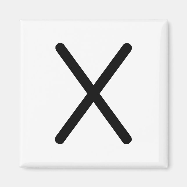 Aimant Lettre titre "x" (Devant)