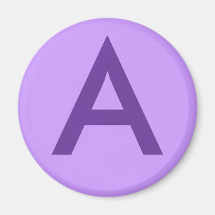 Aimant Lettre violette ou texte sur T-shirts et produits