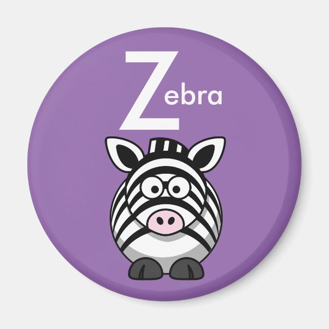 Aimant "Lettre Z" est pour Zebra Children's Alphabet Magn (Devant)