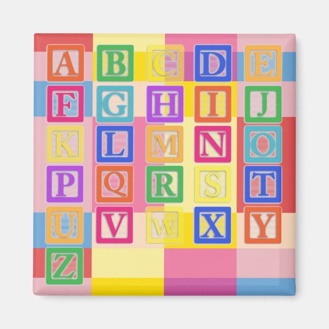 Aimant Lettres de bloc (Devant)