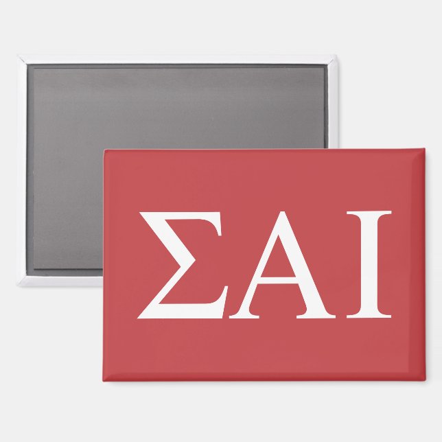 Aimant Lettres grecques Sigma Alpha Iota (Recto/Verso)
