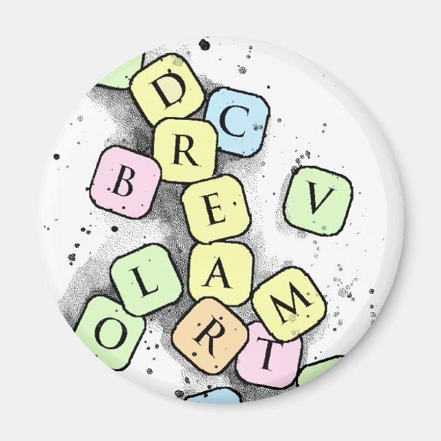 Aimant lettres masquées (Devant)