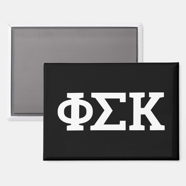 Aimant Lettres Phi Sigma Kappa (Recto/Verso)