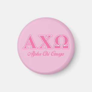 Aimant Lettres roses Alpha Chi Omega