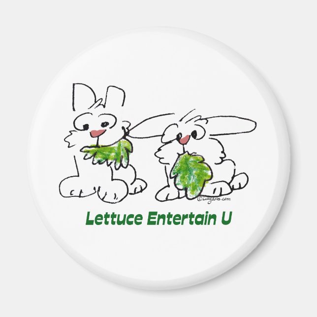 Aimant Lettuce Entertain U Cartoon Rabbits (Devant)