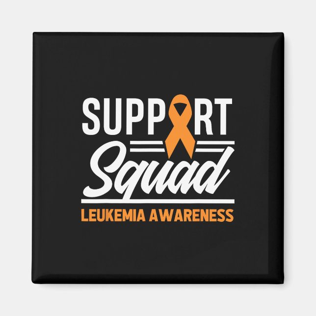 Aimant Leucémie Guerrier de soutien Escadron Leucémie Can (Devant)