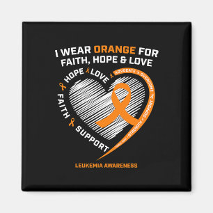 Aimant Leucémie orange Conscience Foi Espoir Amour Christ