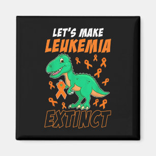 Aimant Leukemia Dinosaur Orange Ribbon Hématologue Repti