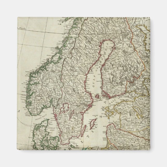 Aimant L'Europe divisée en empires, royaumes (Devant)