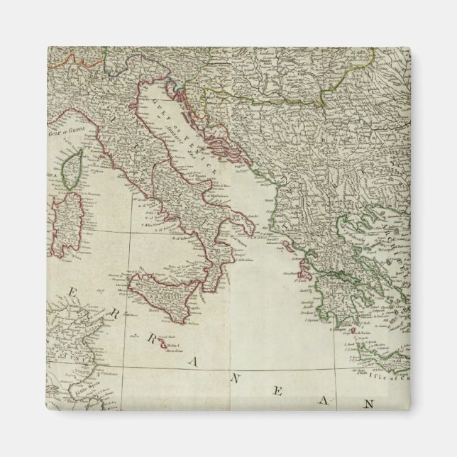 Aimant L'Europe divisée en royaumes, empires (Devant)