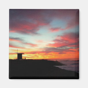 Aimant Lever de soleil à la plage de Newport, CA