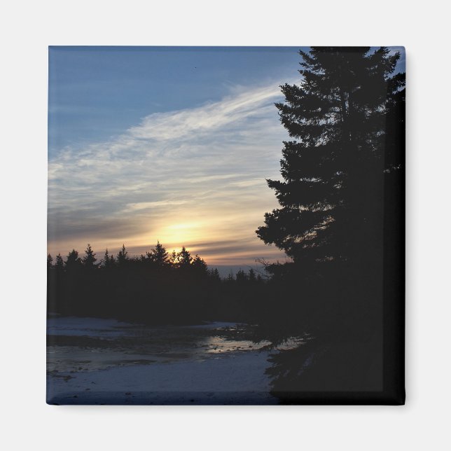Aimant Lever de soleil de Noël (Devant)