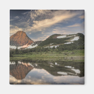 Aimant Lever de soleil et reflet, Glacier National Park,