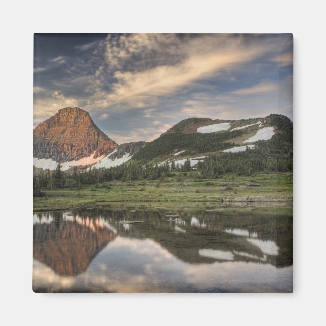 Aimant Lever de soleil et reflet, Glacier National Park, (Devant)