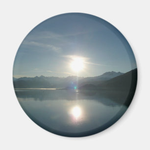 Aimant Lever de soleil sur le fjord College en Alaska Pho
