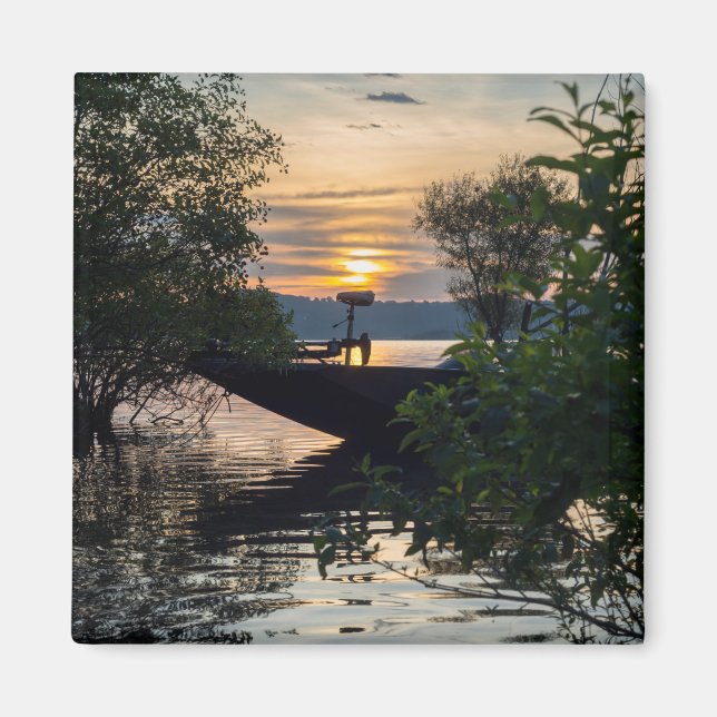 Aimant Lever du soleil du bateau de pêche (Devant)