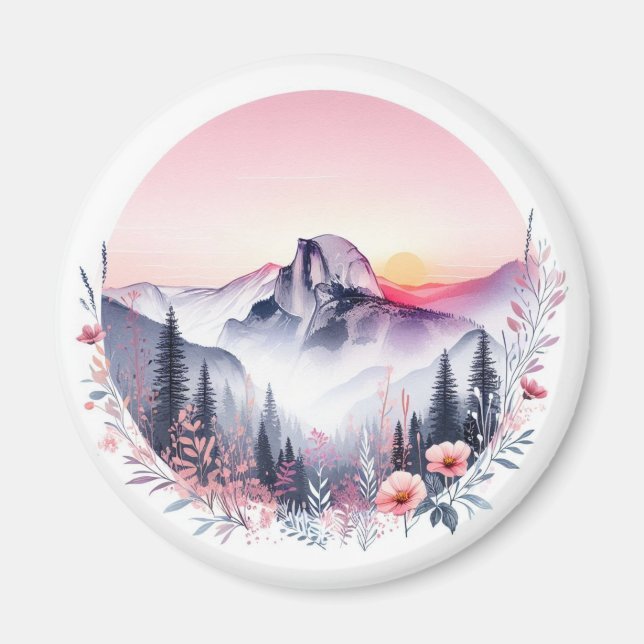 Aimant Lever Du Soleil Sur La Moitié Du Dôme (Devant)