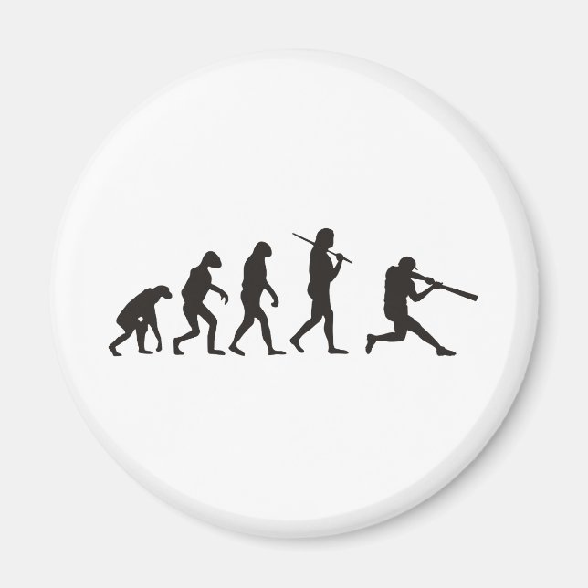 Aimant L'Évolution Du Batteur De Baseball (Devant)