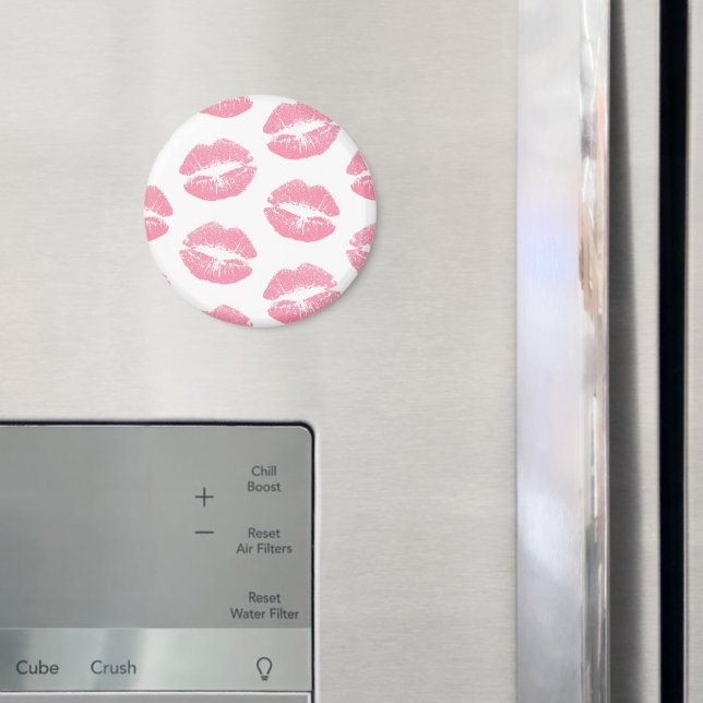 Aimant Lèvres Roses, Motif De Lèvres, Rouge Rose, Baiser (In situ (réfrigérateur))
