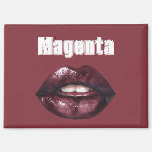 Aimant Lèvres Rouge Magenta Bourgogne  