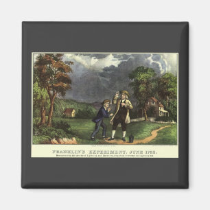 Aimant L'expérience du cerf-volant de Benjamin Franklin a