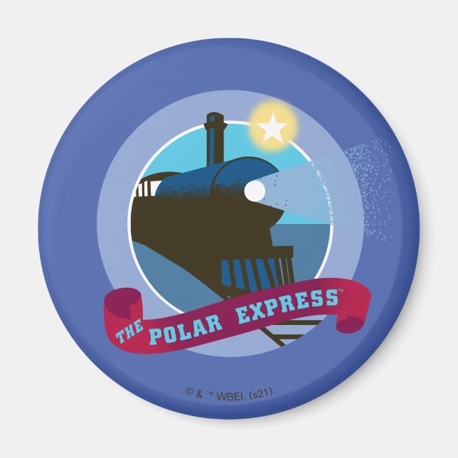 Aimant L'Express polaire | Insigne de train Vintage (Devant)