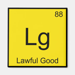 Aimant Lg - Symbole d'élément de chimie Bon Loi Drôle T