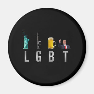 Aimant LGBT - Armes de la liberté Bière Trump 6
