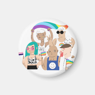 Aimant LGBT+Pride. L'amour GAY. drapeau arc-en-ciel.